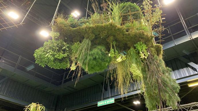 … jusqu’au spectaculaire, dans le « Cœur végétal » toujours, avec de grands jardins suspendus… ©François Arnould